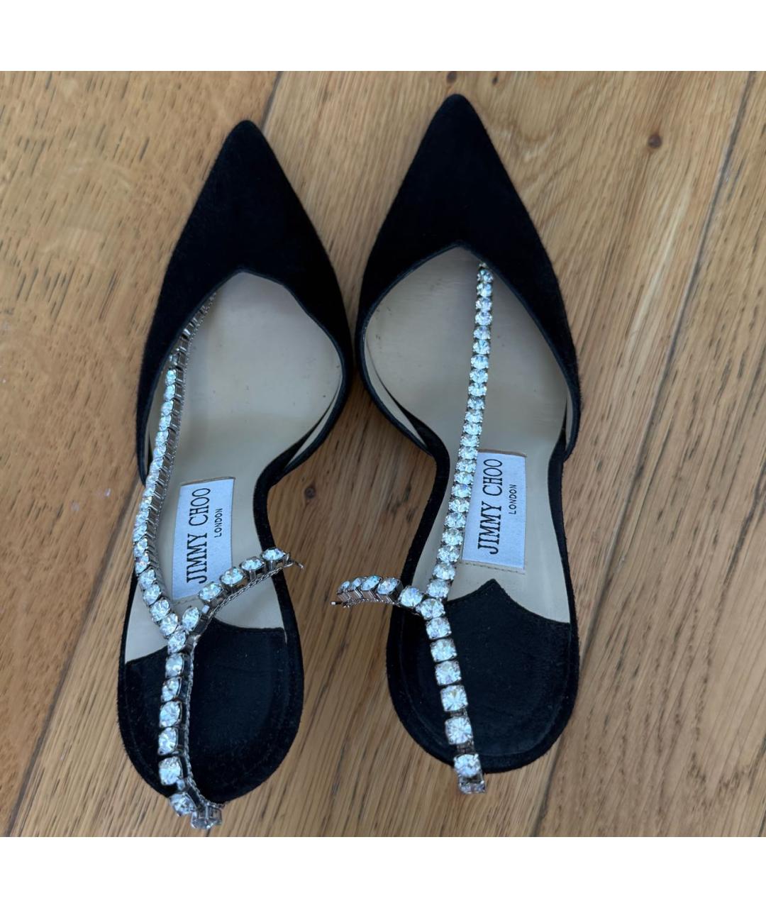 JIMMY CHOO Черные замшевые босоножки, фото 3