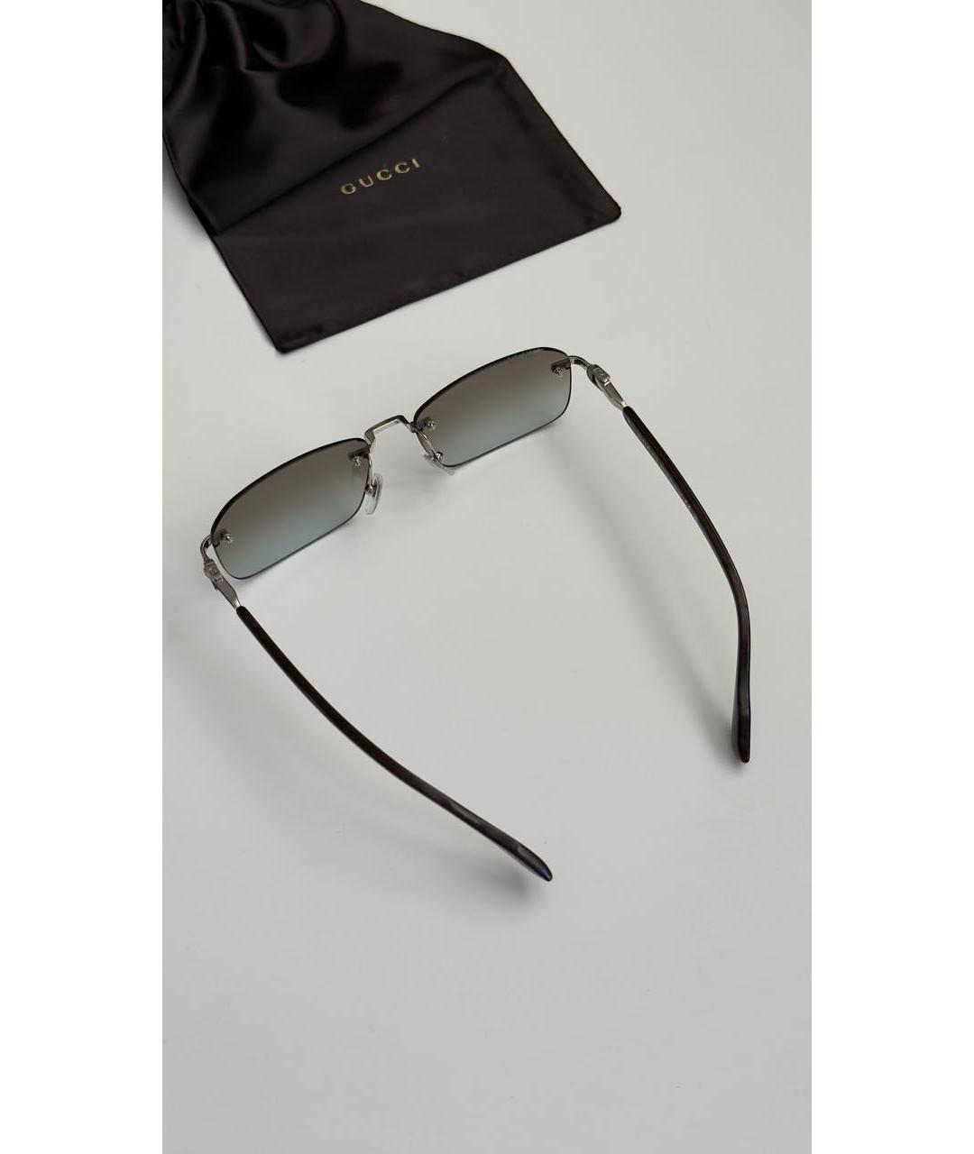 GUCCI Серые металлические солнцезащитные очки, фото 5