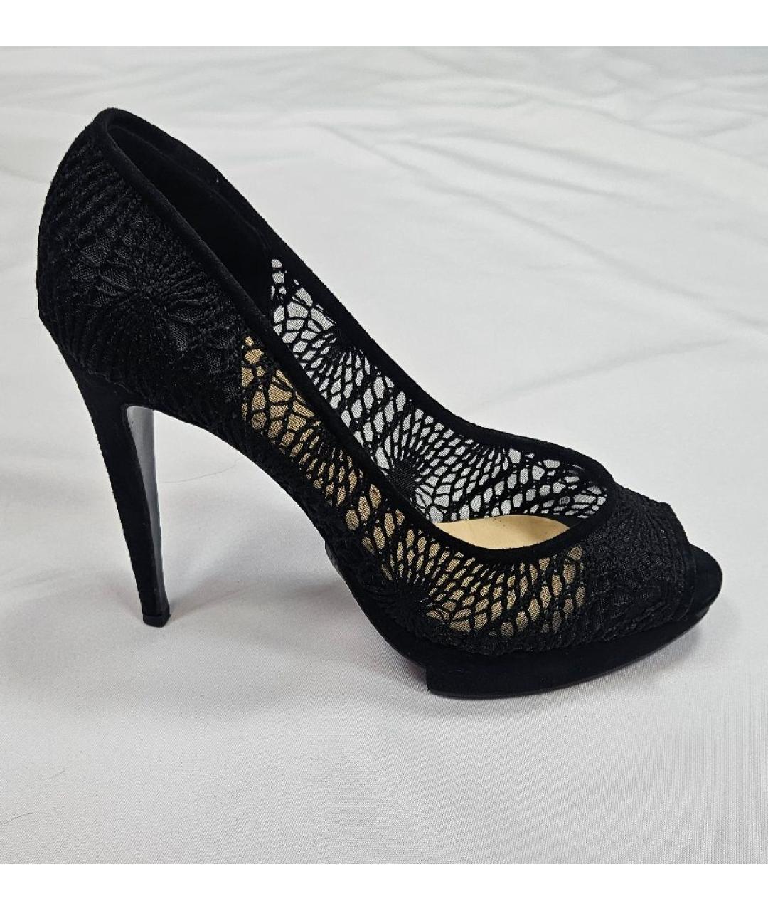 POLLINI Черные неопреновые туфли, фото 6