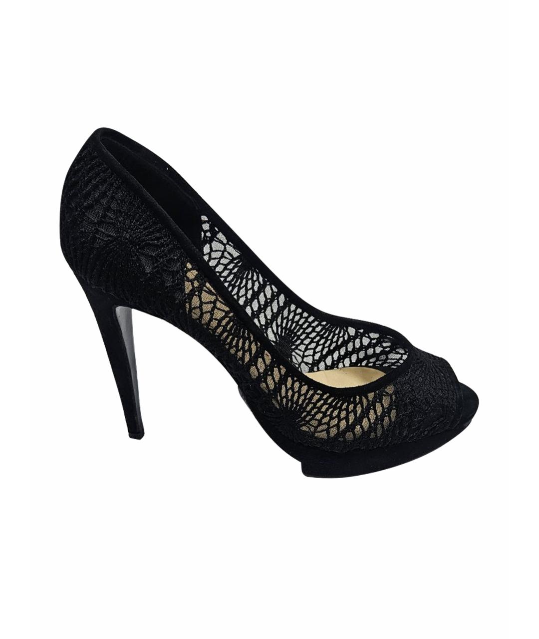 POLLINI Черные неопреновые туфли, фото 1