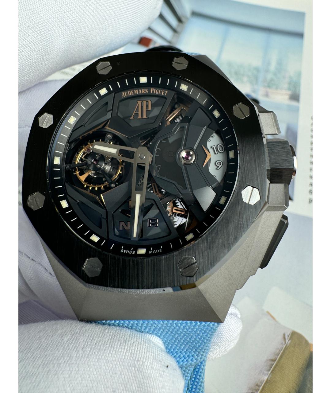 Audemars Piguet Голубые керамические часы, фото 4