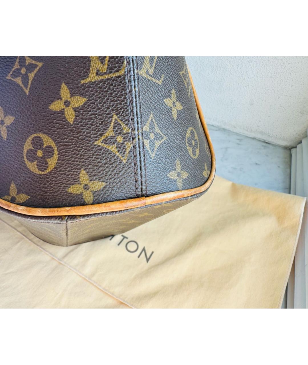 LOUIS VUITTON Коричневая жаккардовая сумка с короткими ручками, фото 5
