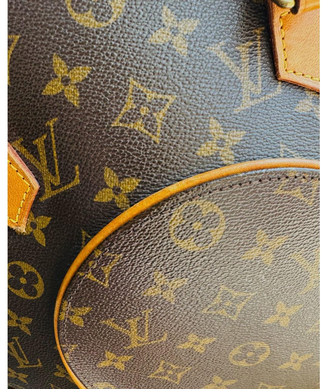 LOUIS VUITTON Коричневая жаккардовая сумка с короткими ручками, фото 7