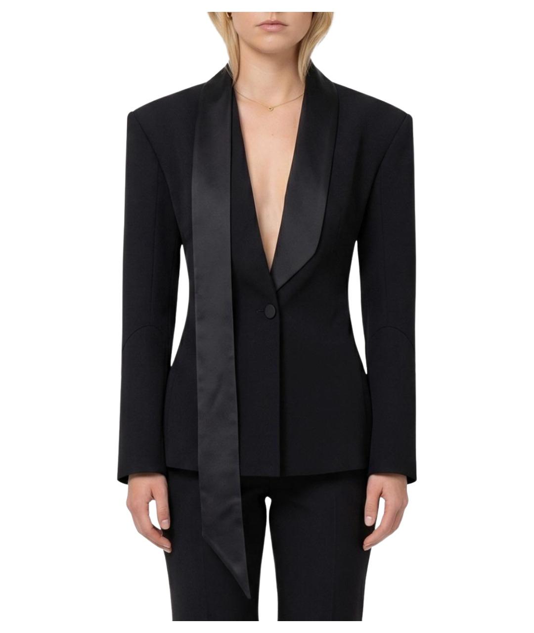 THE ATTICO Черный шерстяной жакет/пиджак, фото 1