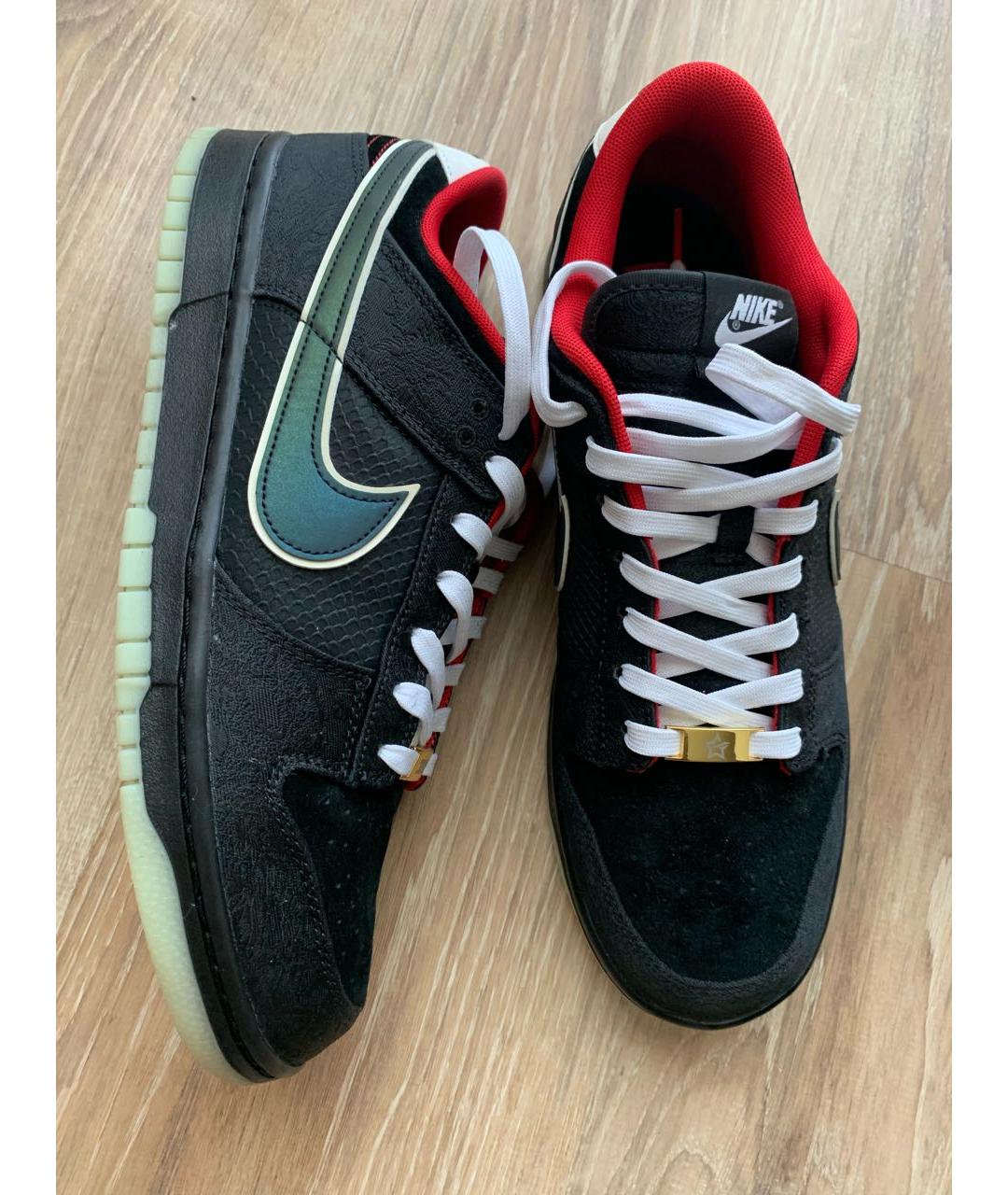 NIKE Черные замшевые низкие кроссовки / кеды, фото 2