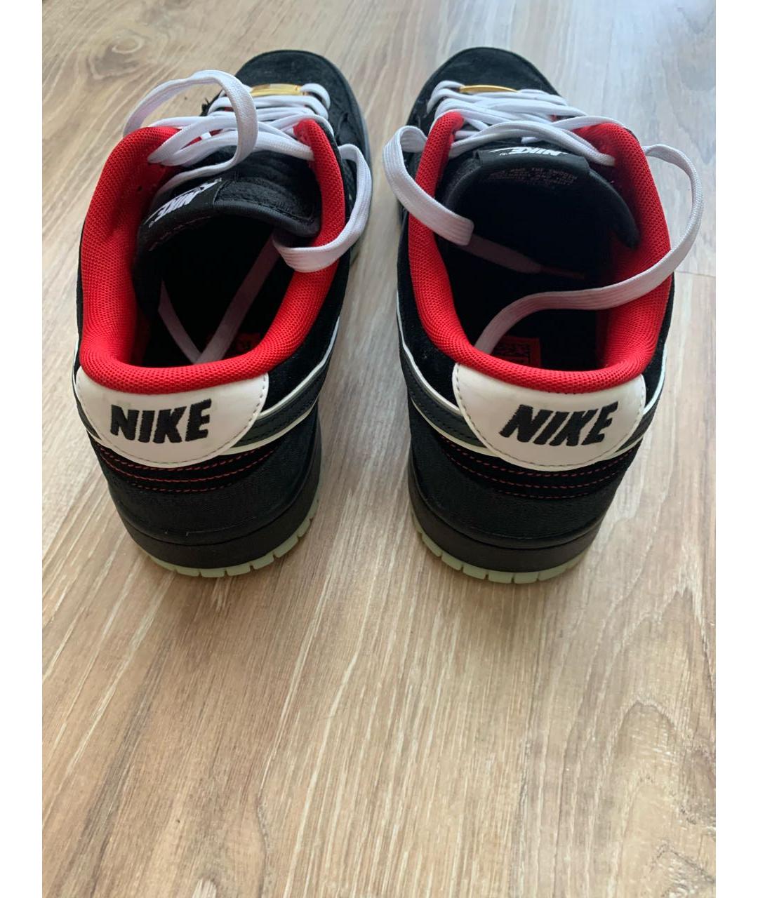NIKE Черные замшевые низкие кроссовки / кеды, фото 5
