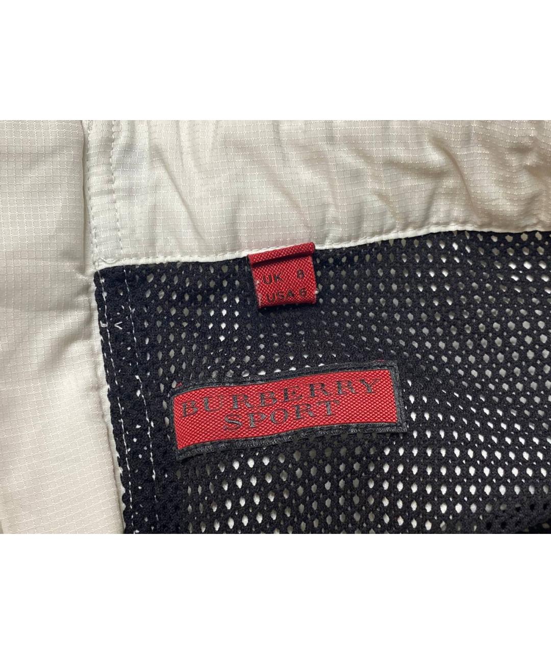 BURBERRY Белая полиэстеровая юбка мини, фото 7