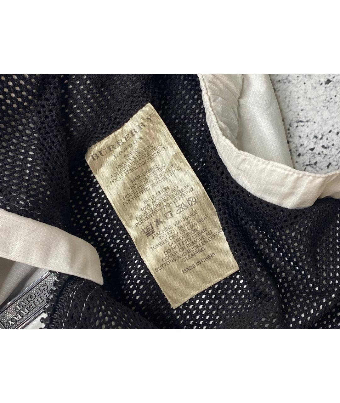 BURBERRY Белая полиэстеровая юбка мини, фото 8