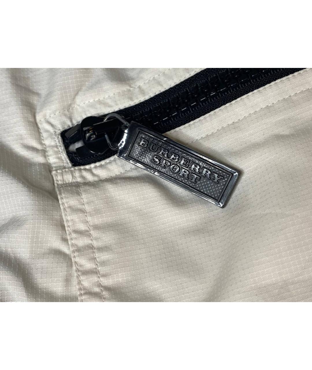 BURBERRY Белая полиэстеровая юбка мини, фото 6