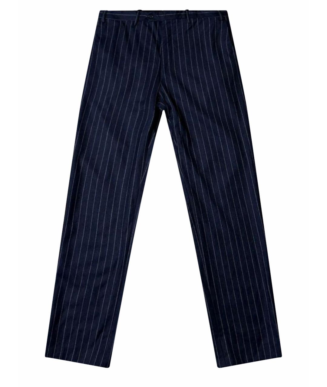 CORNELIANI Синие шерстяные классические брюки, фото 1