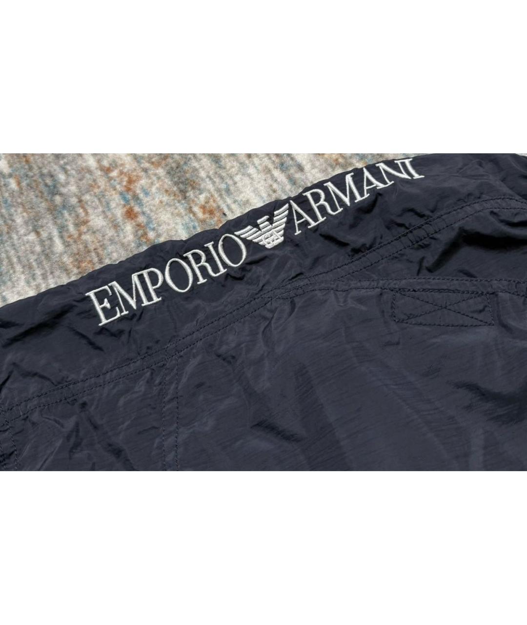 EMPORIO ARMANI Синие полиамидовые шорты, фото 3