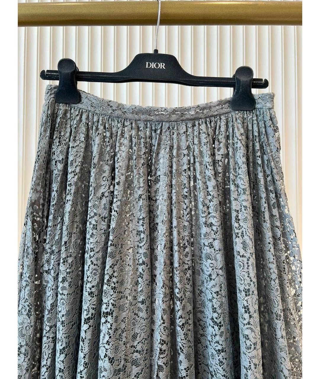CHRISTIAN DIOR Серая юбка макси, фото 2