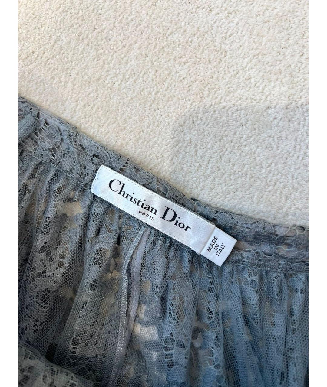CHRISTIAN DIOR Серая юбка макси, фото 6