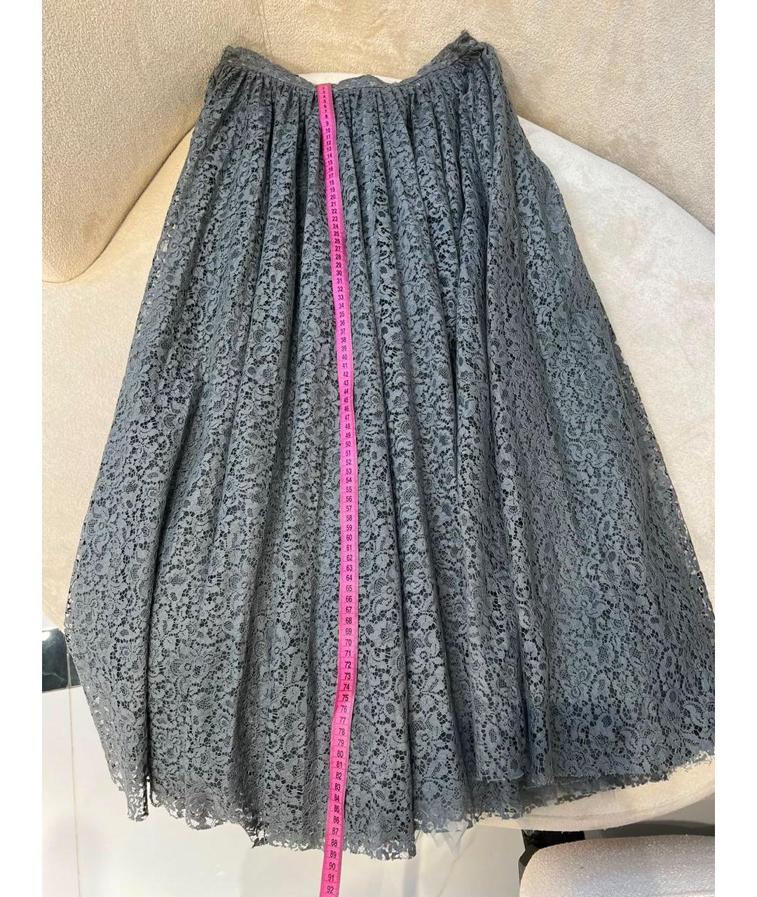 CHRISTIAN DIOR Серая юбка макси, фото 4