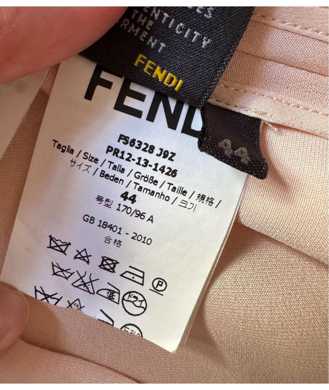 FENDI Розовая вискозная блузы, фото 5