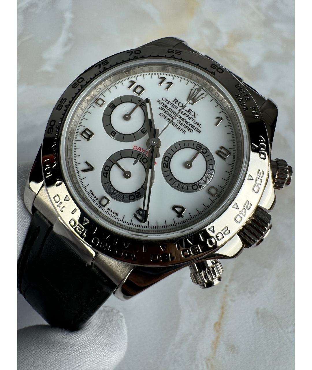 ROLEX Белые часы из белого золота, фото 3