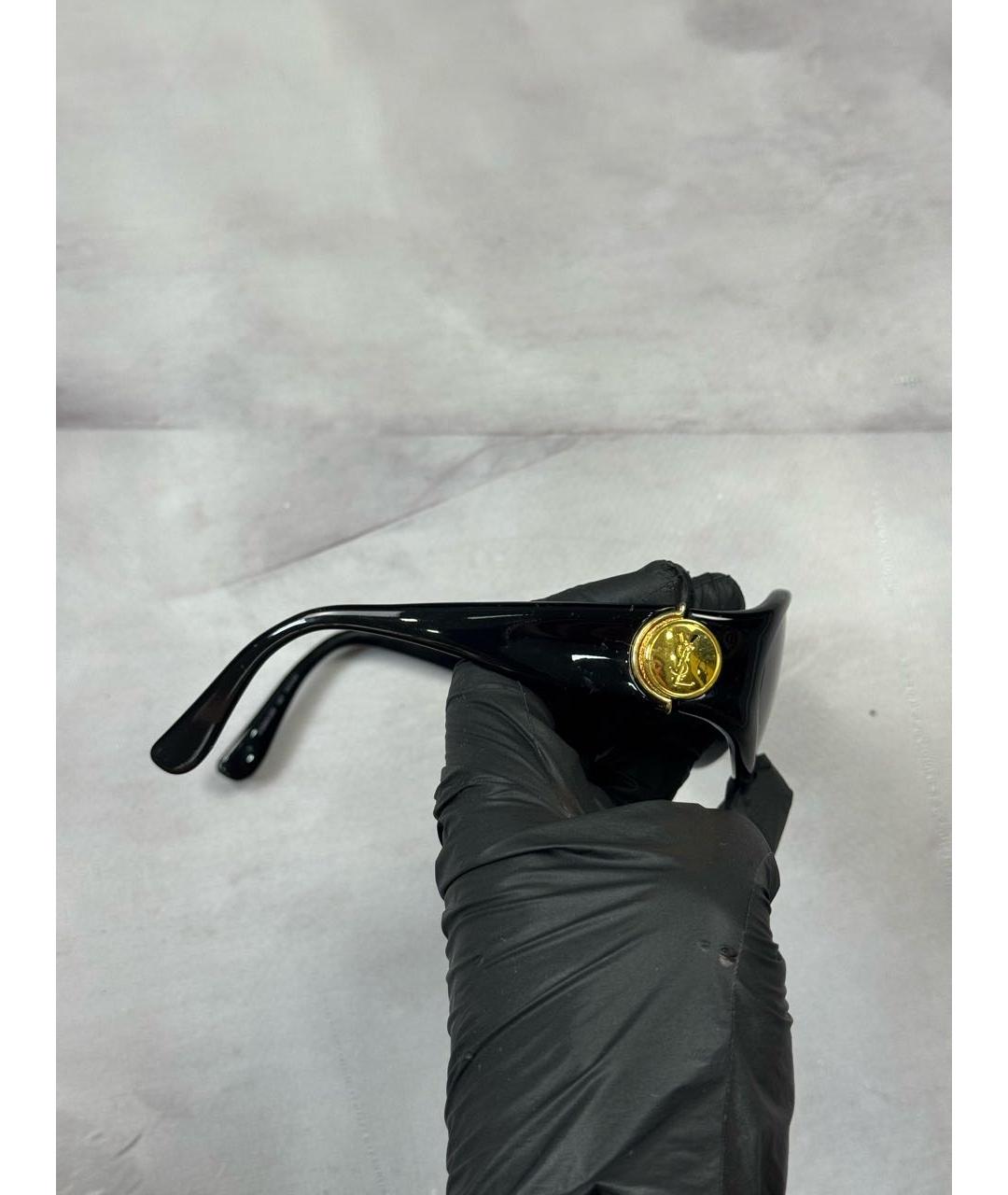 SAINT LAURENT Черные пластиковые солнцезащитные очки, фото 4