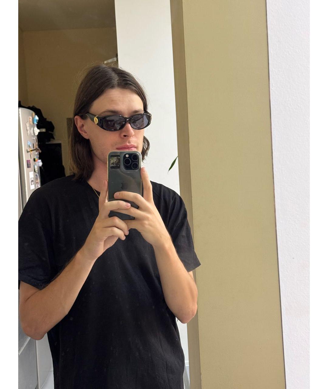 SAINT LAURENT Черные пластиковые солнцезащитные очки, фото 5