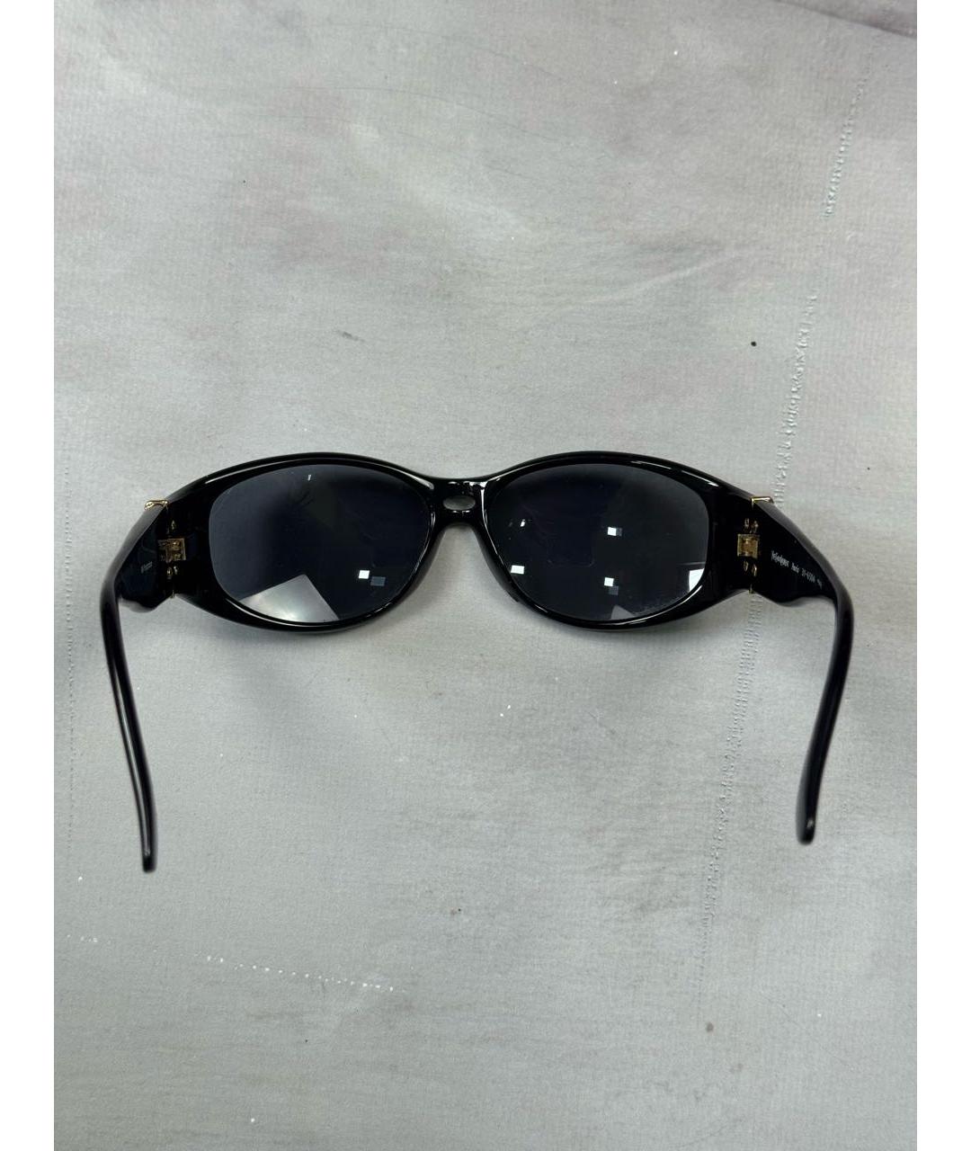 SAINT LAURENT Черные пластиковые солнцезащитные очки, фото 6