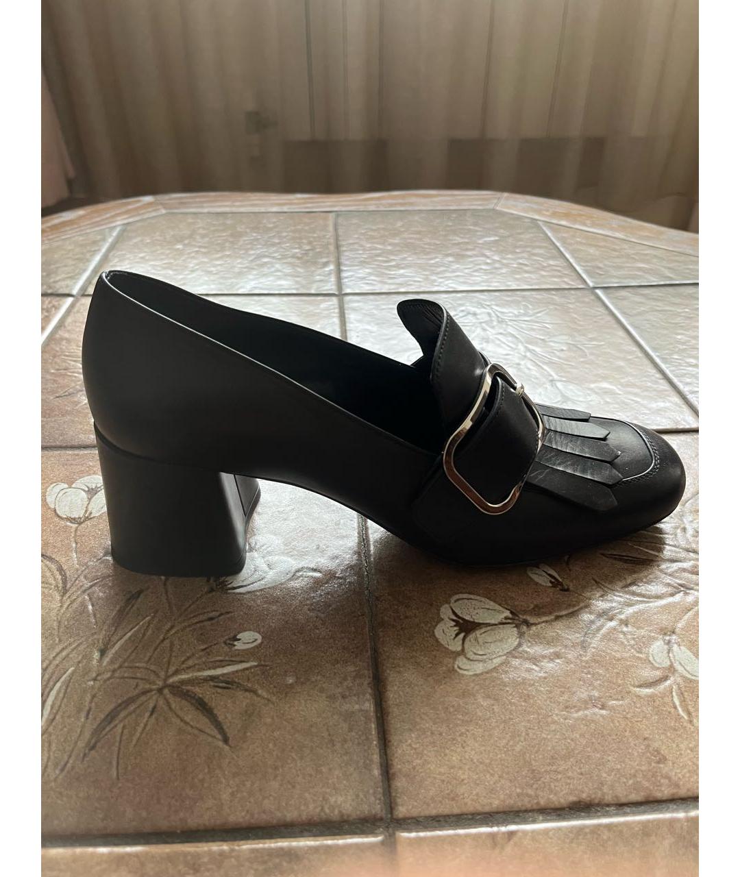 PRADA Черные кожаные туфли, фото 6