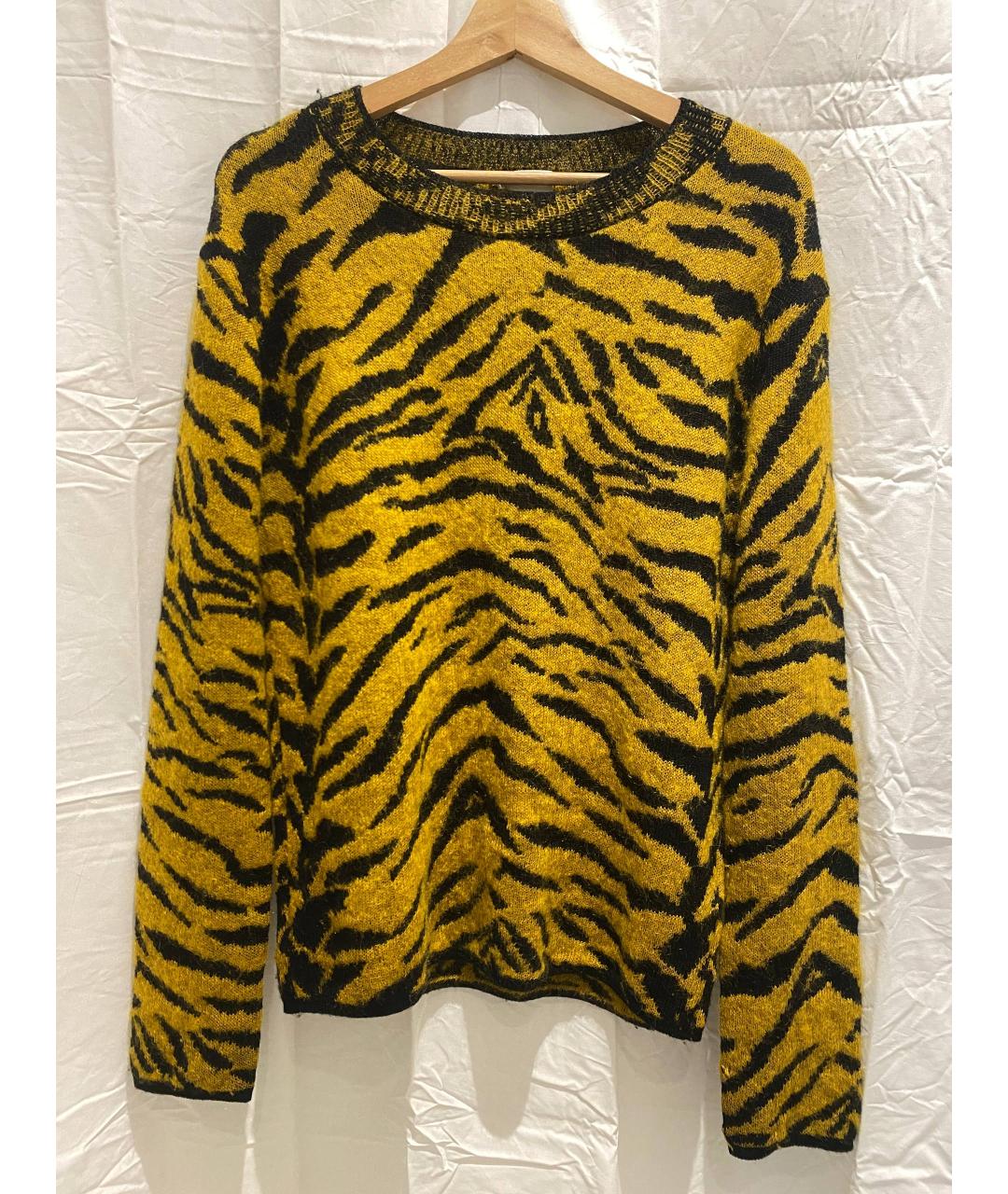 SAINT LAURENT Желтый шерстяной джемпер / свитер, фото 6