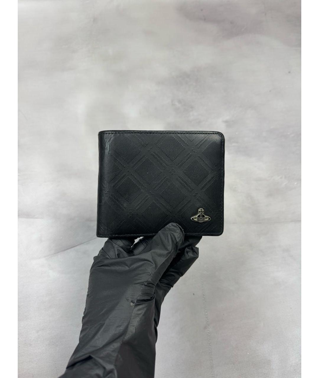 VIVIENNE WESTWOOD Черный кожаный кошелек, фото 8