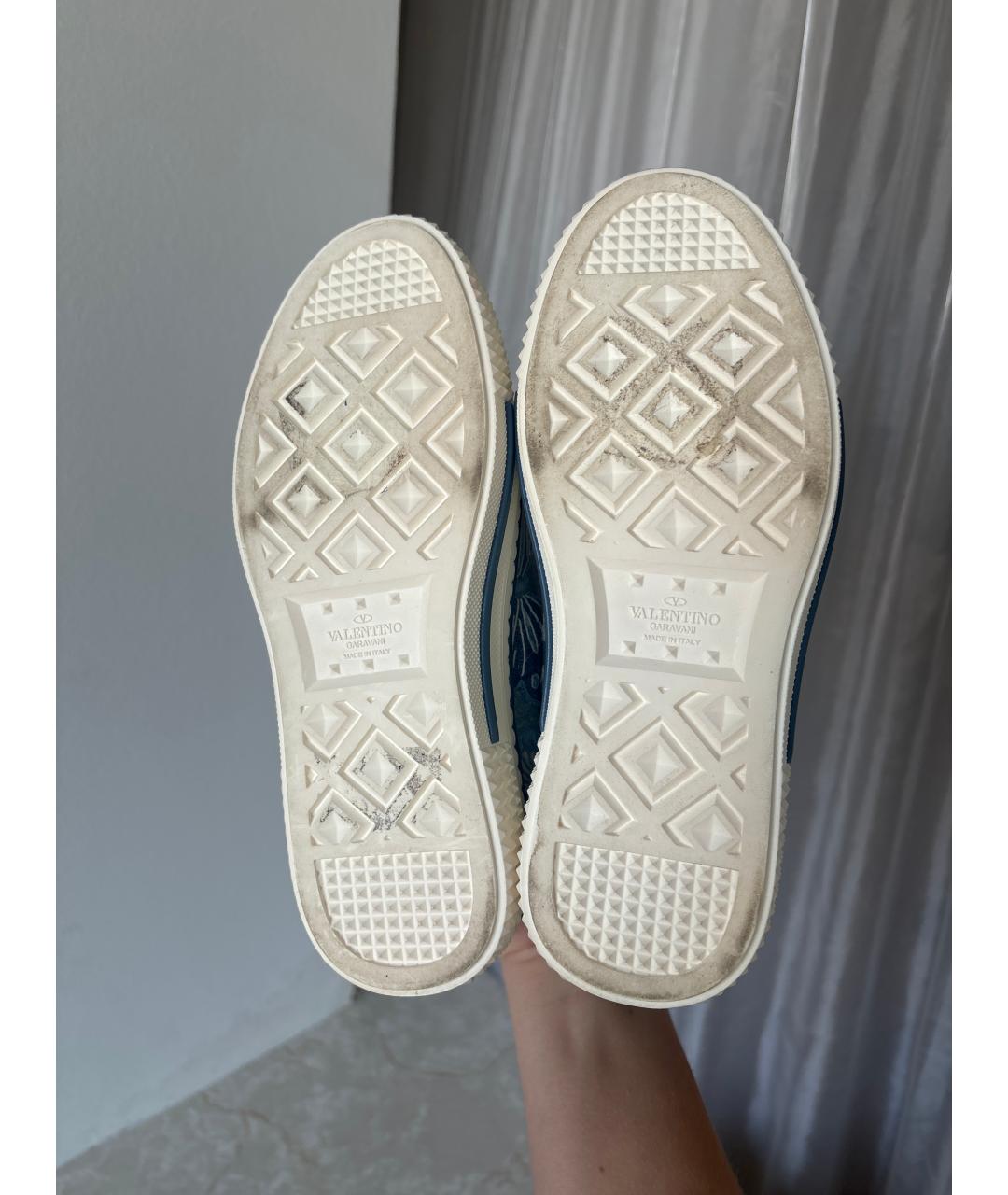 VALENTINO Синие текстильные кеды, фото 5