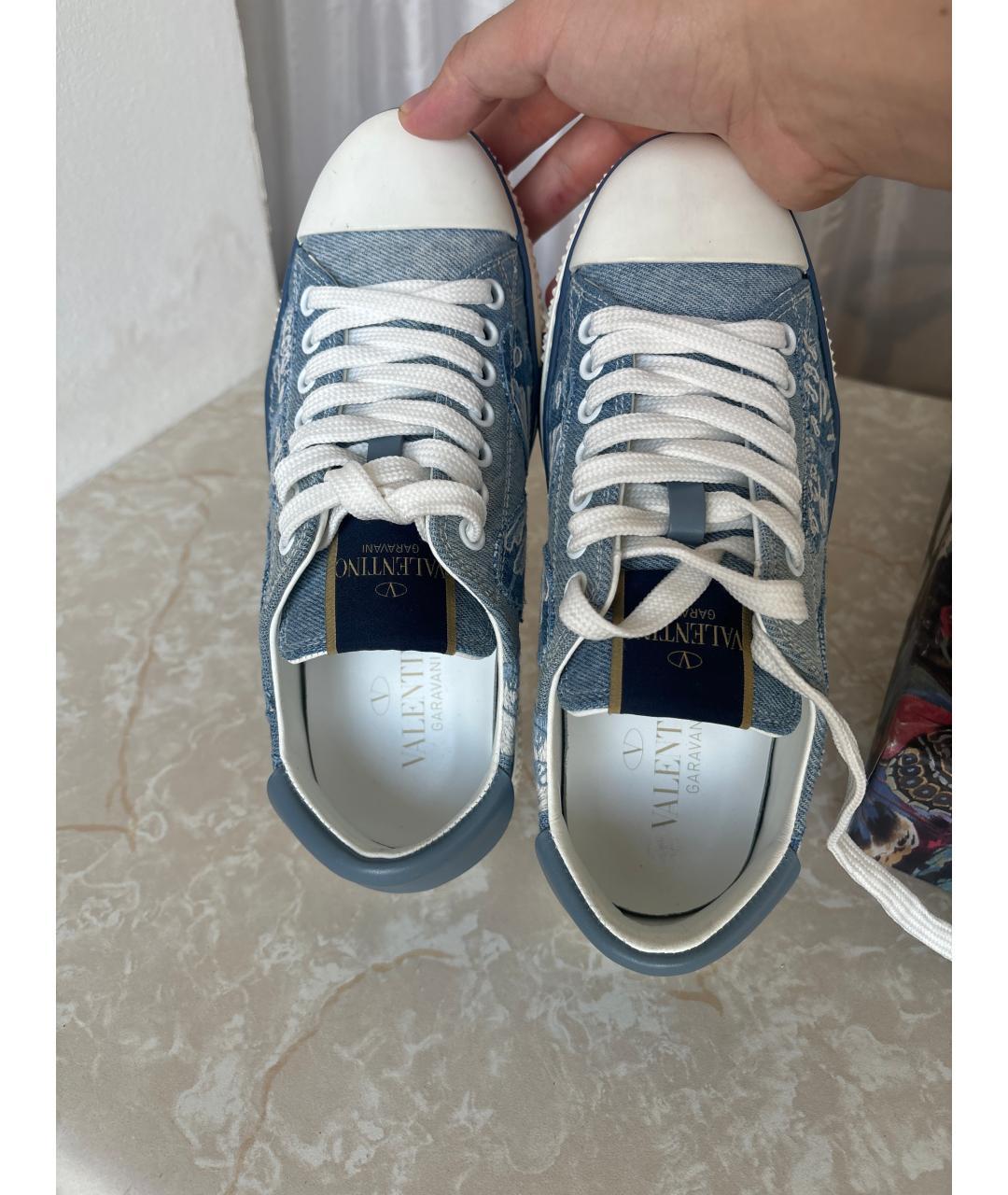 VALENTINO Синие текстильные кеды, фото 3