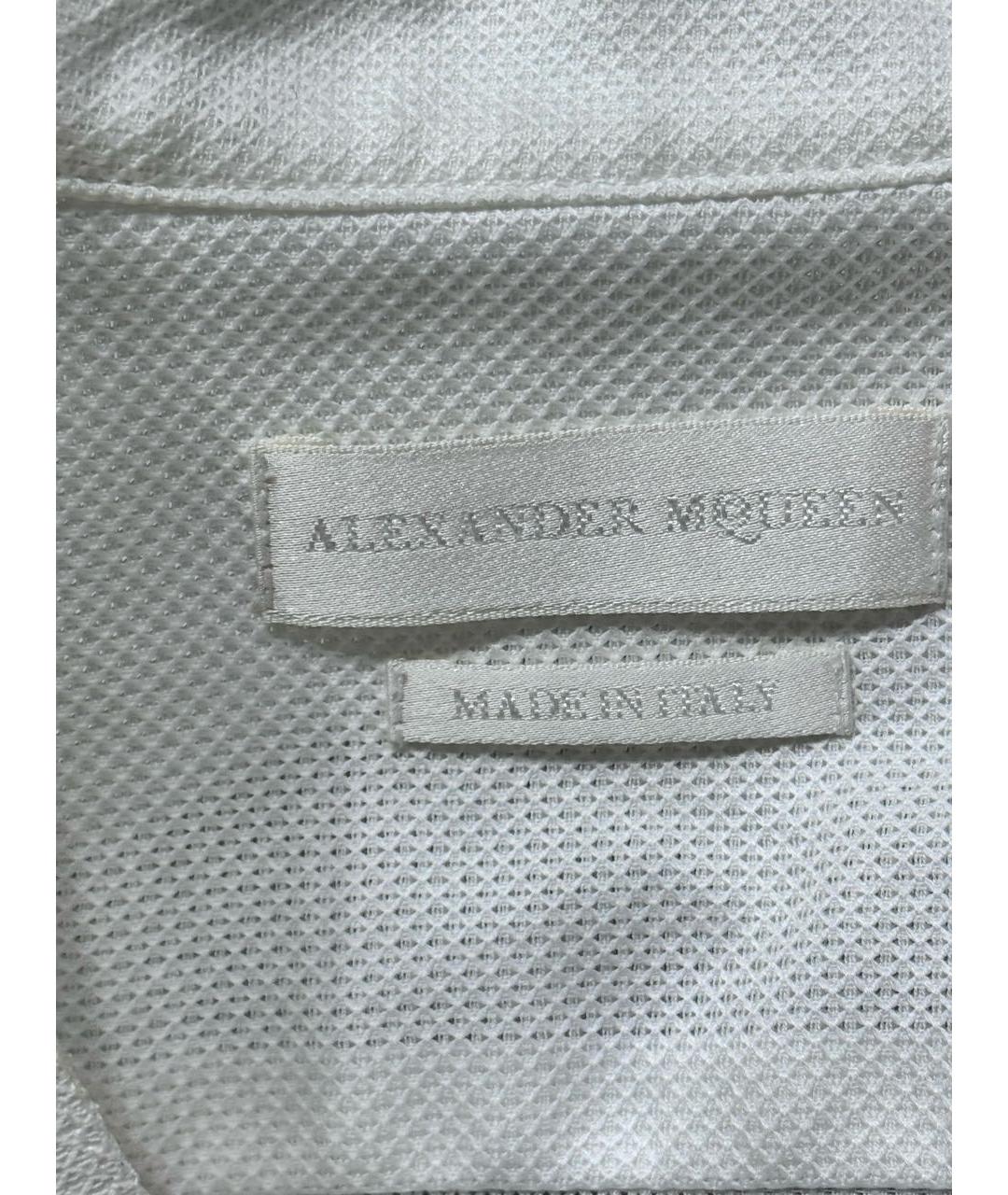 ALEXANDER MCQUEEN Белая хлопко-шелковая кэжуал рубашка, фото 7