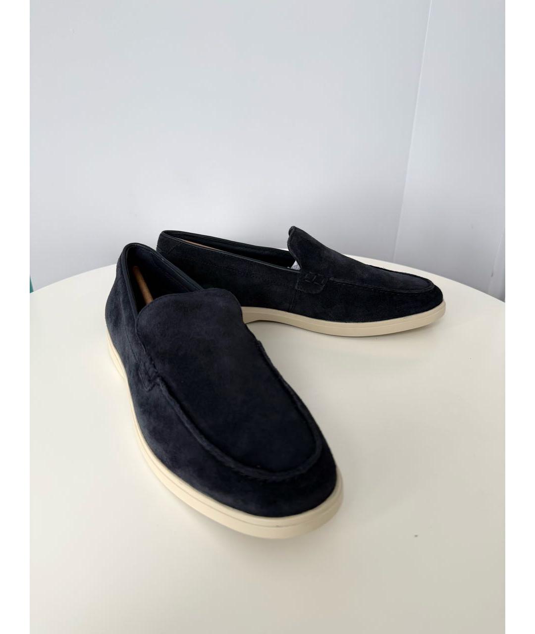 CLARKS Темно-синие замшевые лоферы, фото 8