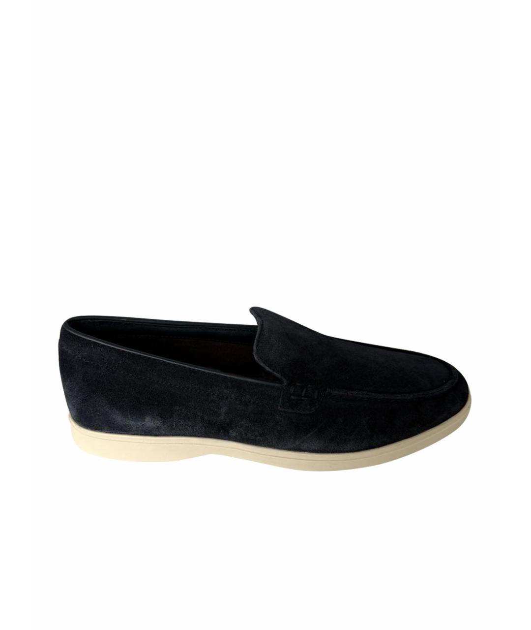 CLARKS Темно-синие замшевые лоферы, фото 1