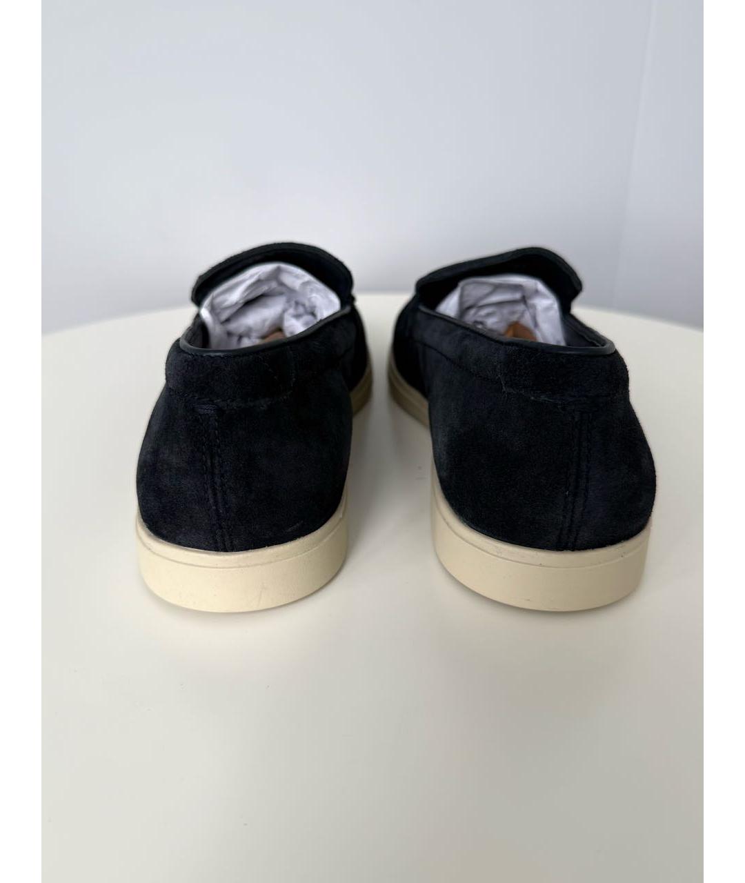 CLARKS Темно-синие замшевые лоферы, фото 4