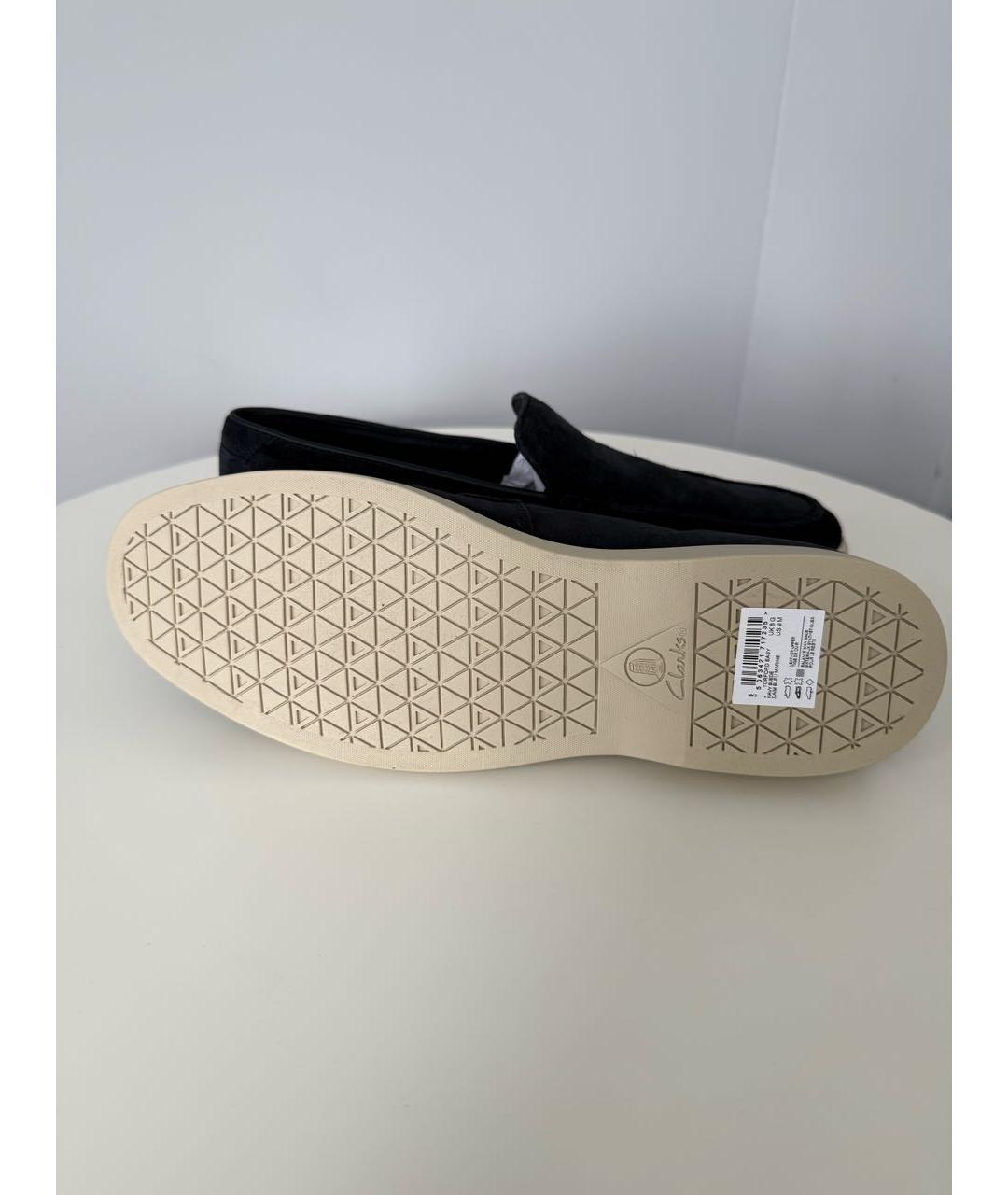 CLARKS Темно-синие замшевые лоферы, фото 7