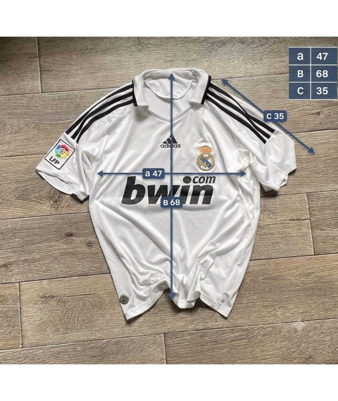 ADIDAS Белая синтетическая футболка, фото 2