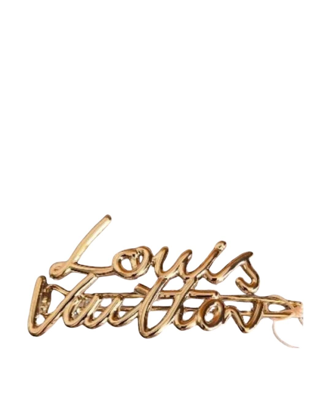LOUIS VUITTON Золотая заколка, фото 1