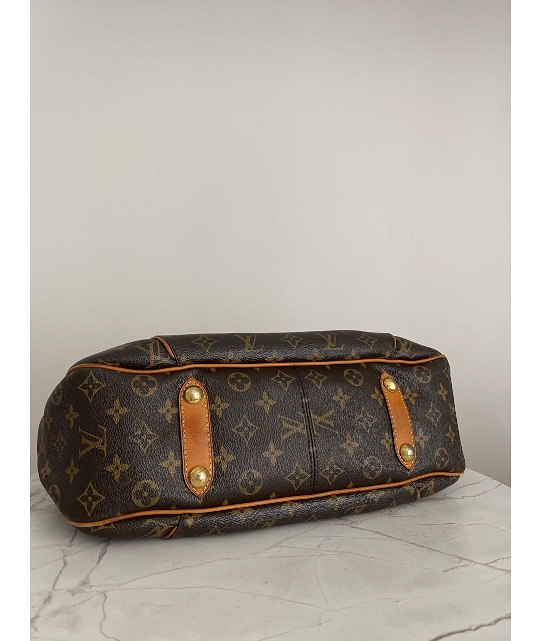 LOUIS VUITTON Коричневая кожаная сумка тоут, фото 4