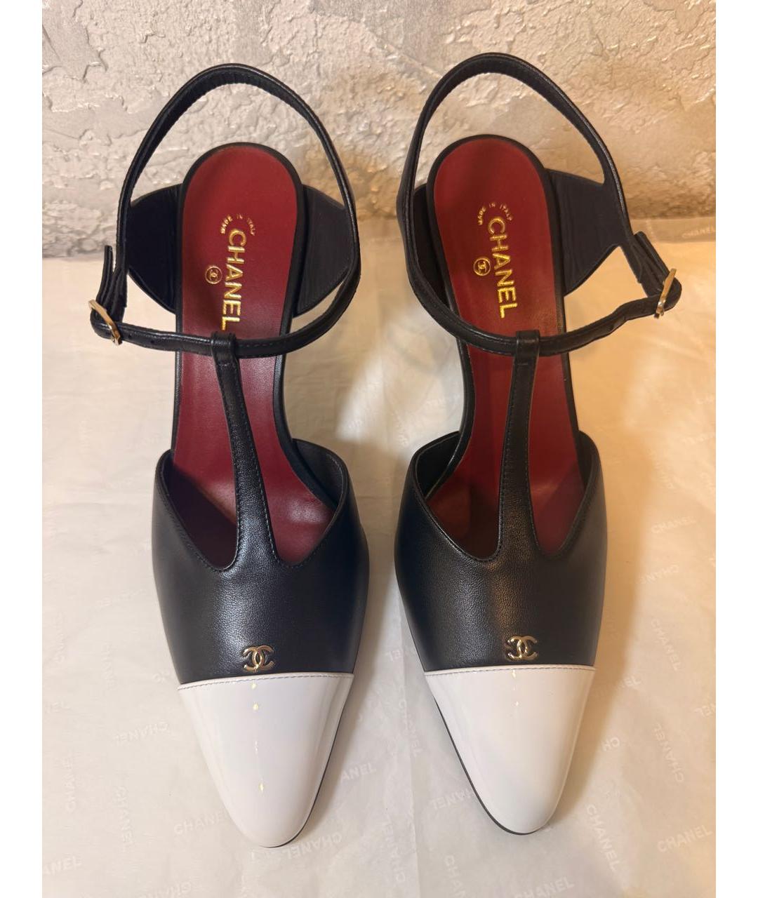 CHANEL Черные кожаные туфли, фото 2