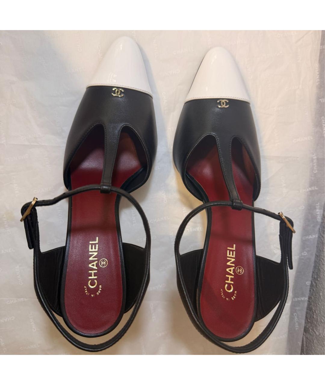 CHANEL Черные кожаные туфли, фото 3