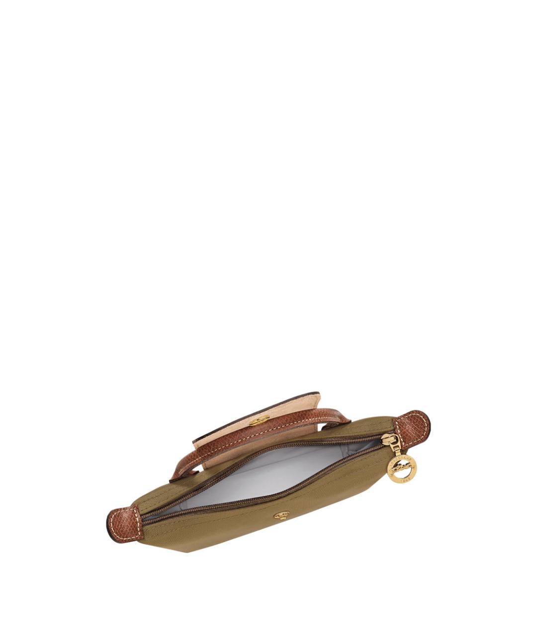 LONGCHAMP Коричневая синтетическая сумка с короткими ручками, фото 4