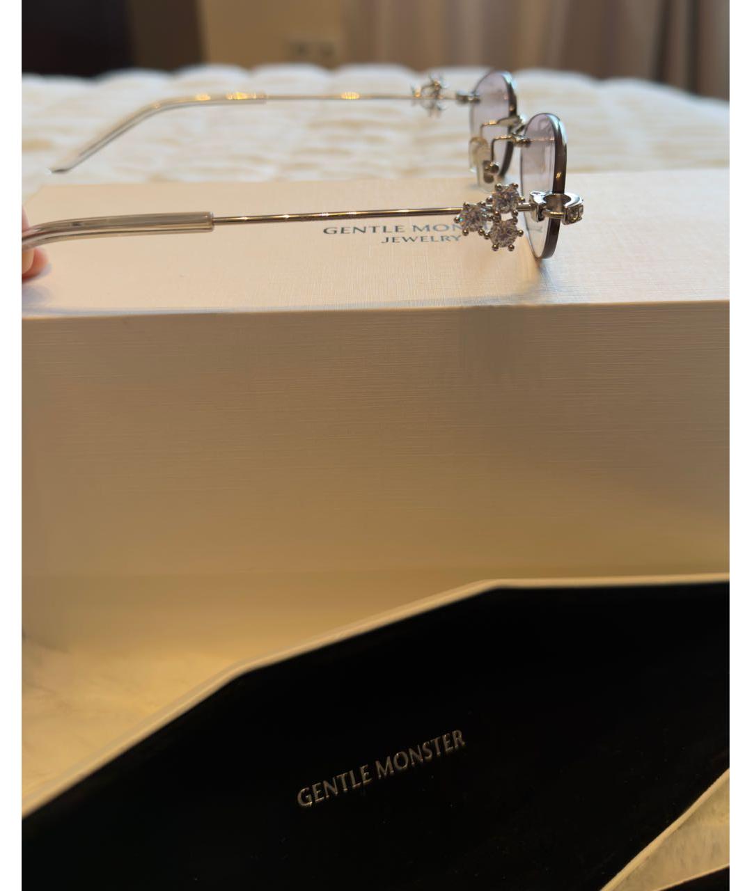 GENTLE MONSTER Серебряные металлические солнцезащитные очки, фото 6