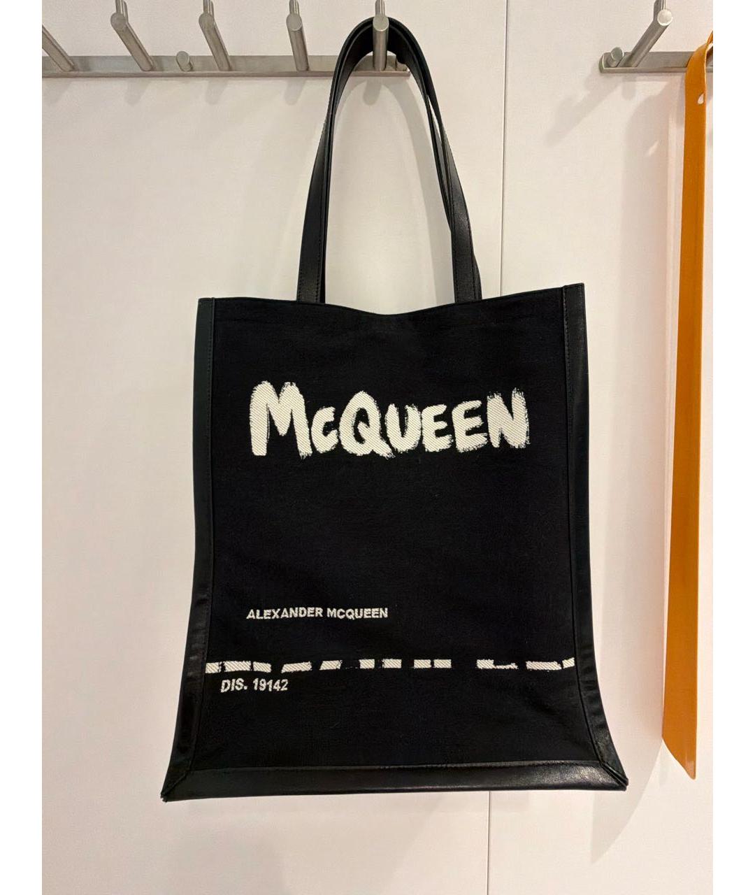 ALEXANDER MCQUEEN Черная сумка тоут, фото 5