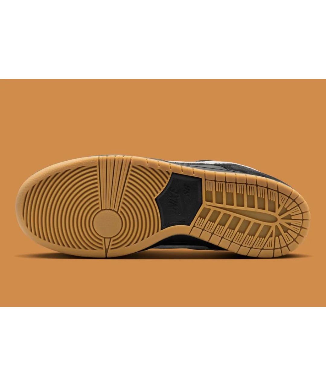 NIKE Черные кожаные низкие кроссовки / кеды, фото 5