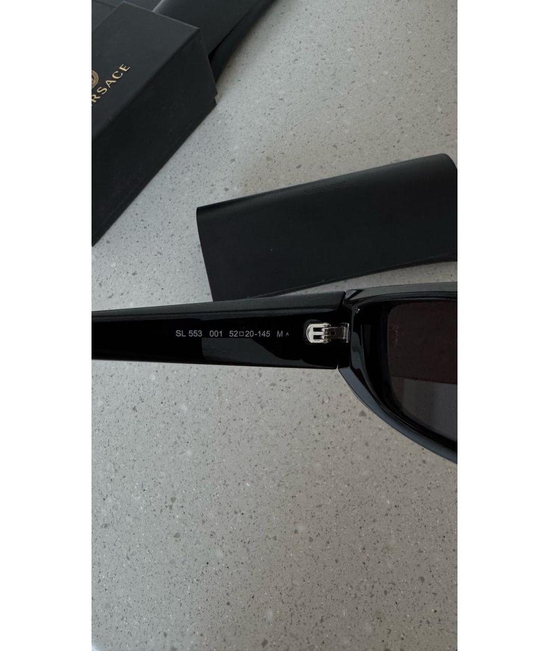 SAINT LAURENT Черные пластиковые солнцезащитные очки, фото 4