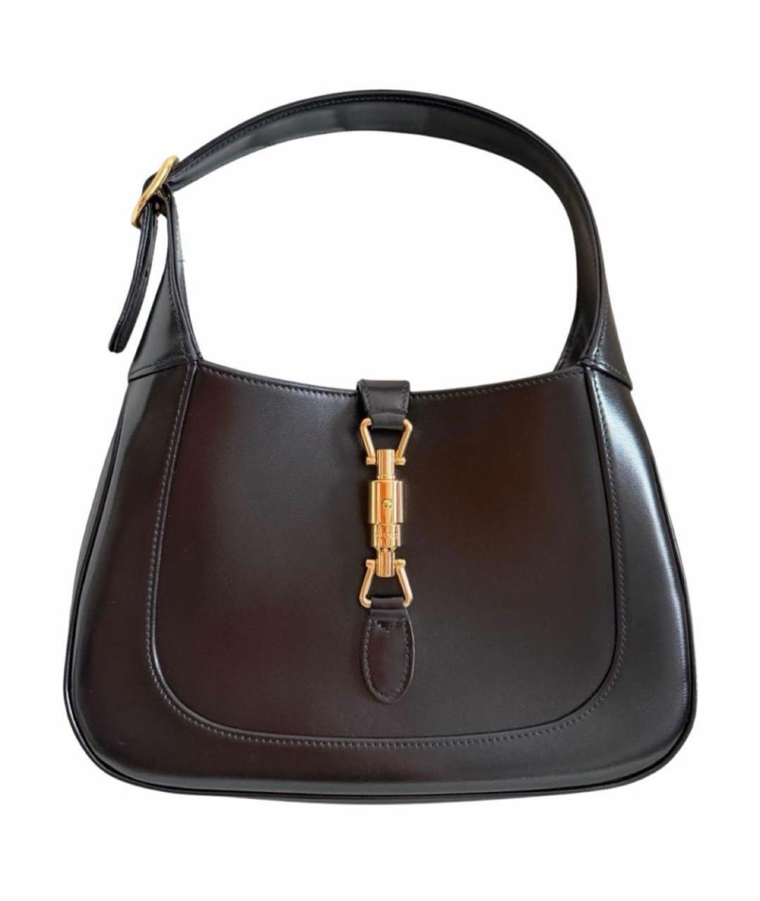 GUCCI Черная кожаная сумка с короткими ручками, фото 8