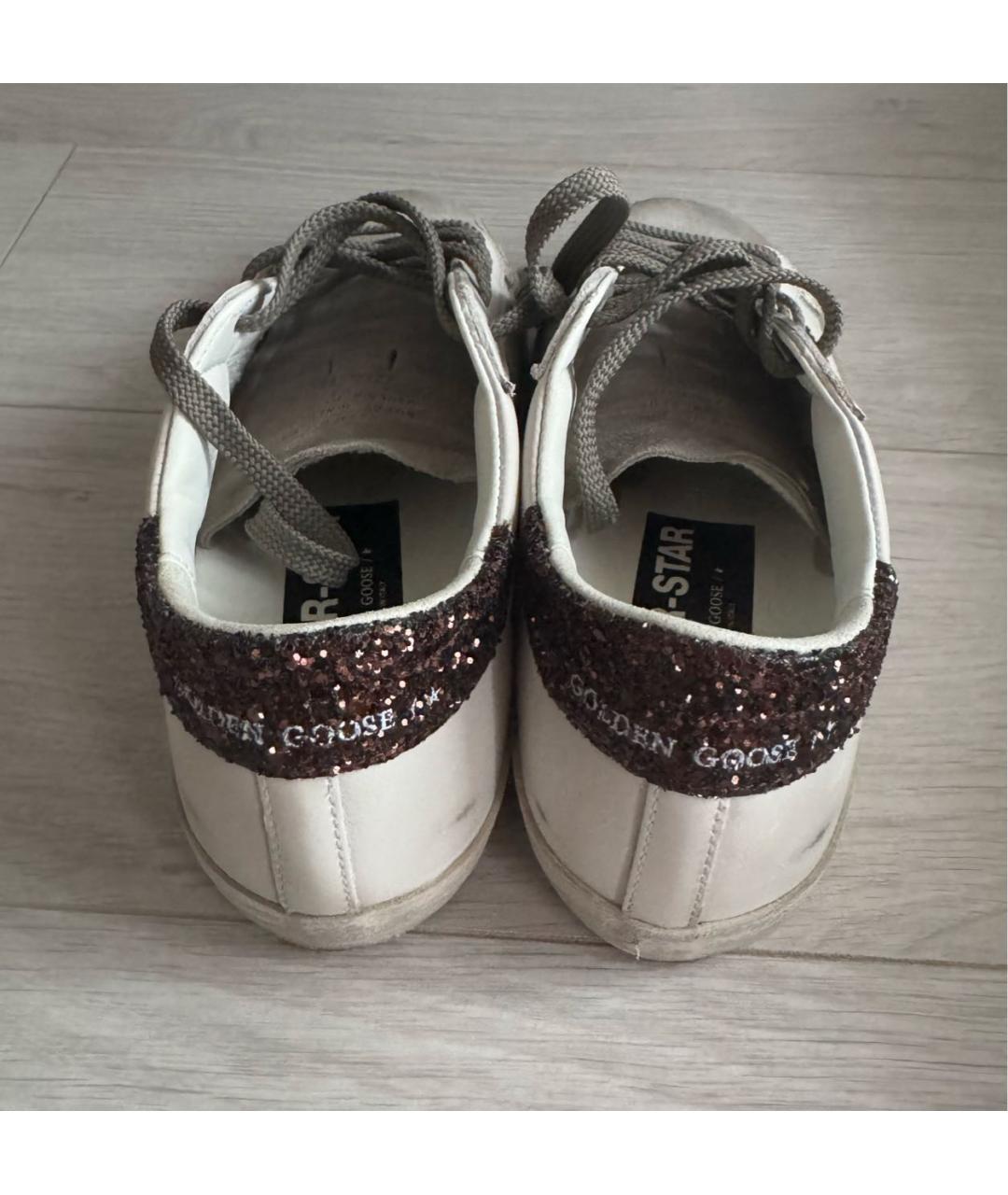 GOLDEN GOOSE Белые кожаные кеды, фото 4