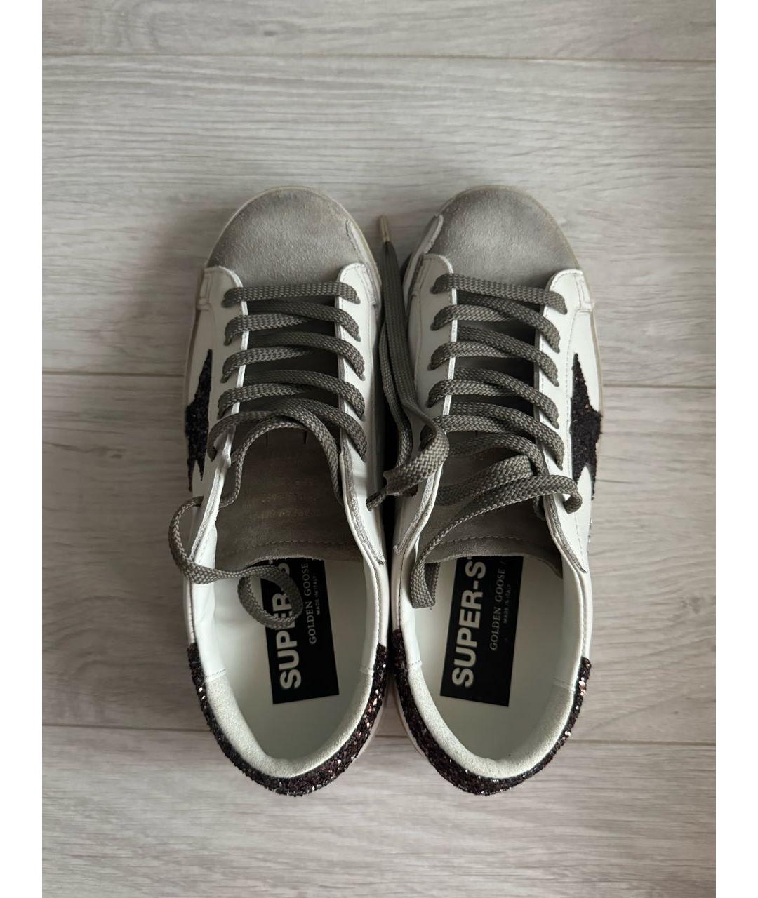 GOLDEN GOOSE Белые кожаные кеды, фото 3