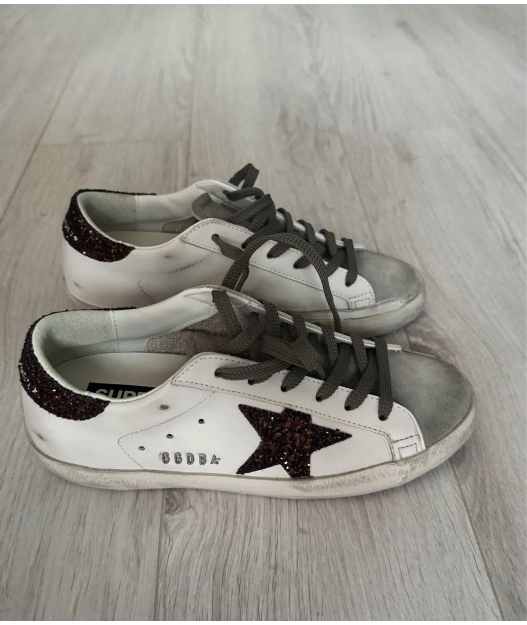 GOLDEN GOOSE Белые кожаные кеды, фото 6