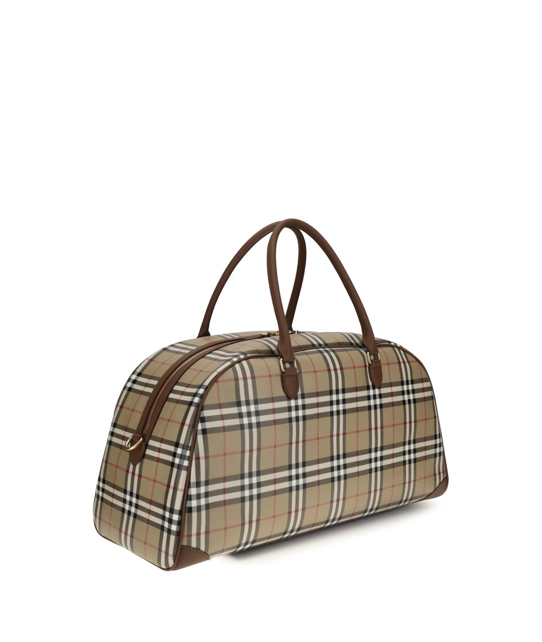 BURBERRY Бежевая хлопковая сумка на плечо, фото 3