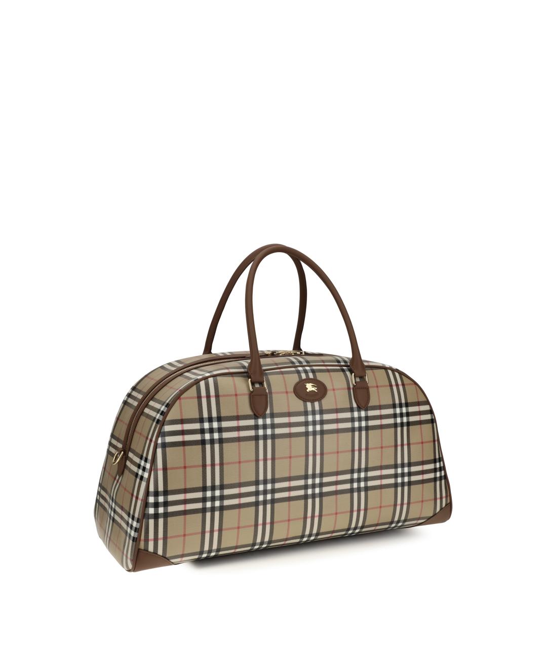 BURBERRY Бежевая хлопковая сумка на плечо, фото 2