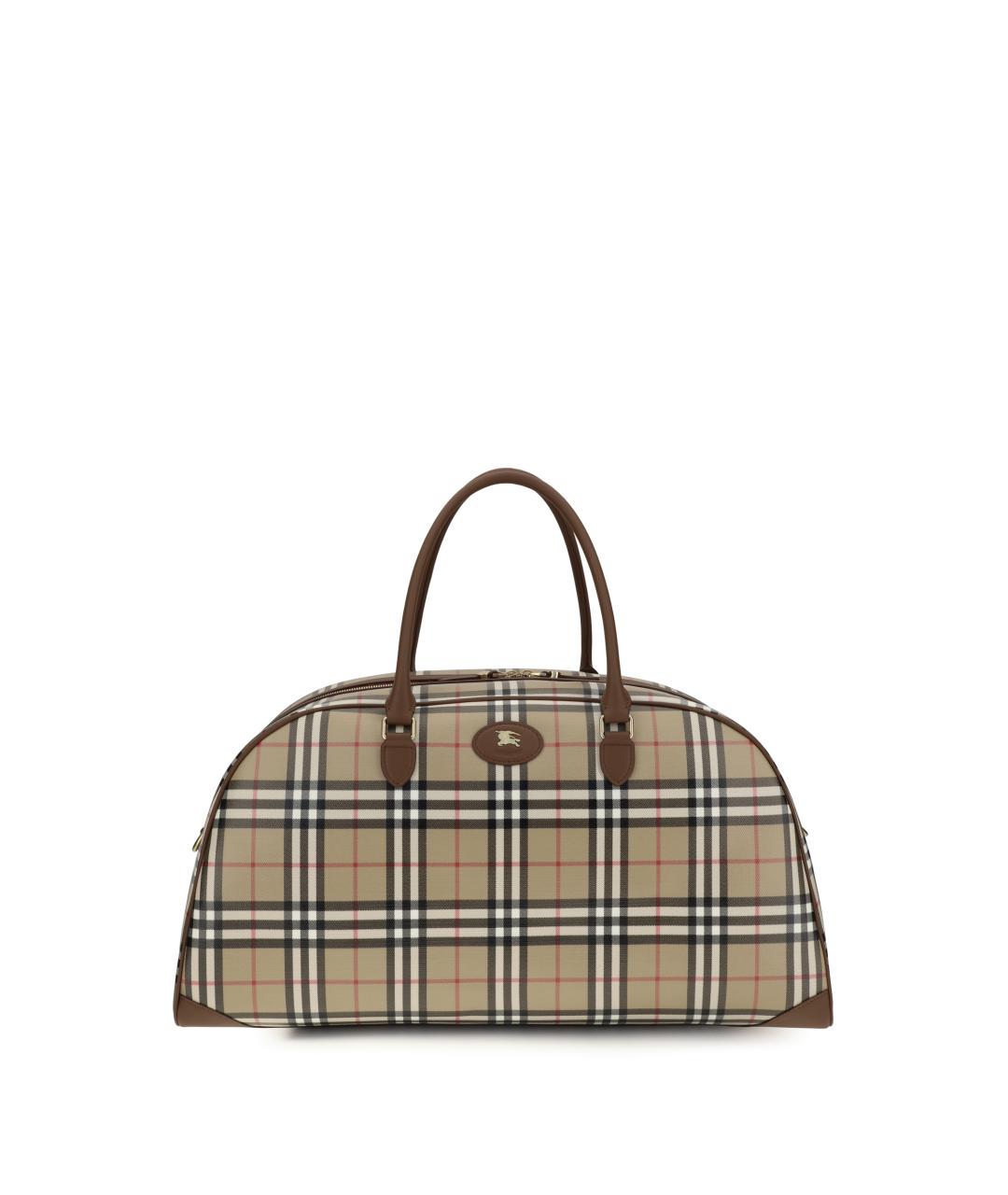 BURBERRY Бежевая хлопковая сумка на плечо, фото 1
